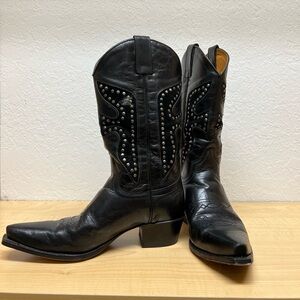 Frye black studded boots